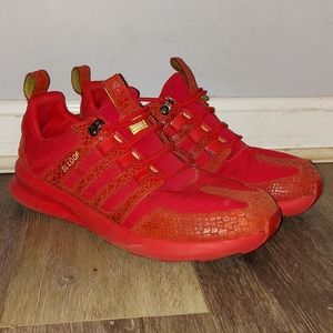 Red adidas sl loops